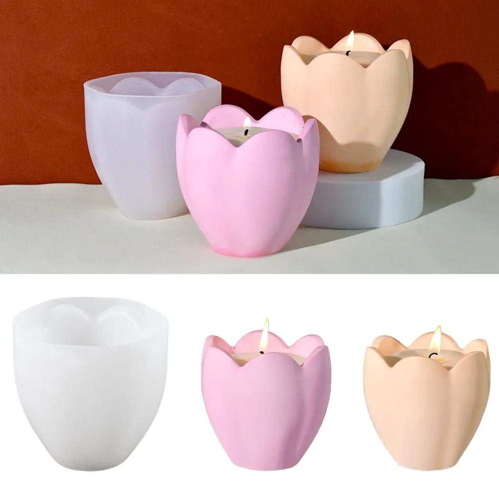 Flower Preservation Resin - Tulip Candle Holder Silicone Moulds Flower