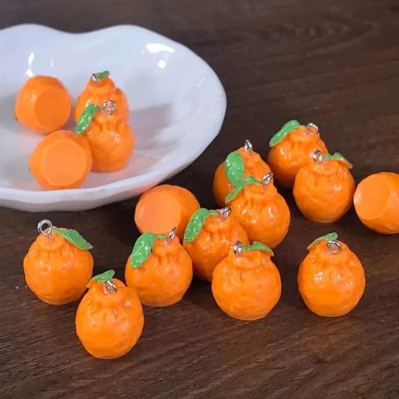 Resin Crafts Diy - 10Pcs 3D Simulation Dekopon Mandarin Orange