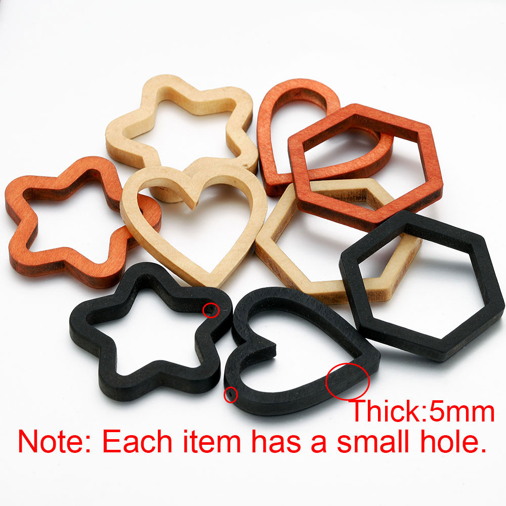 10pcs Wood Heart Square Silico - Resin Crafts Diy 评论和价格