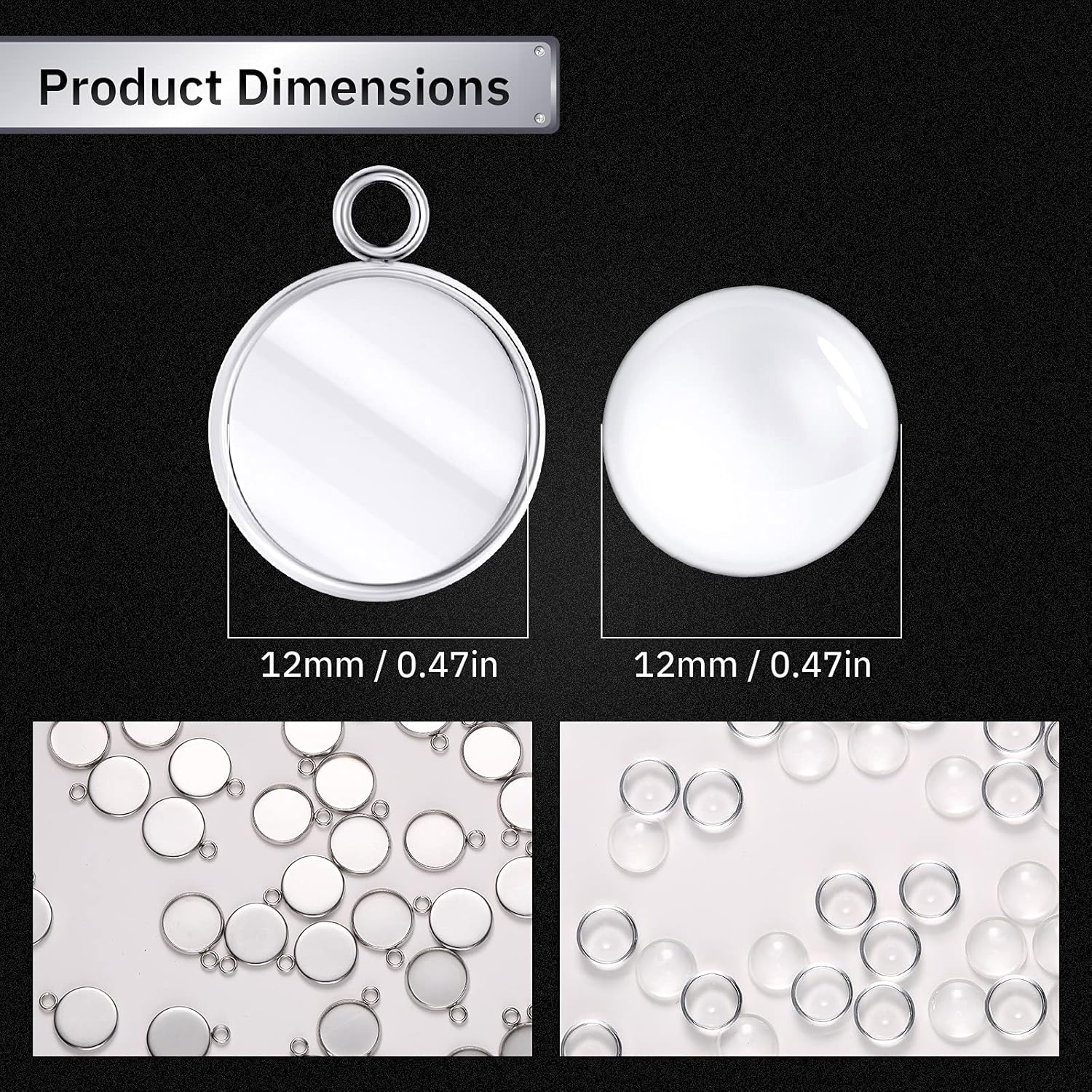 20 Pieces Stainless Steel Roun - Resin Crafts 评论和价格