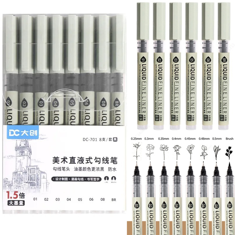 12 Tibs Black Pen Fine Line Sk - Copic Marker Sketch 评论和价格