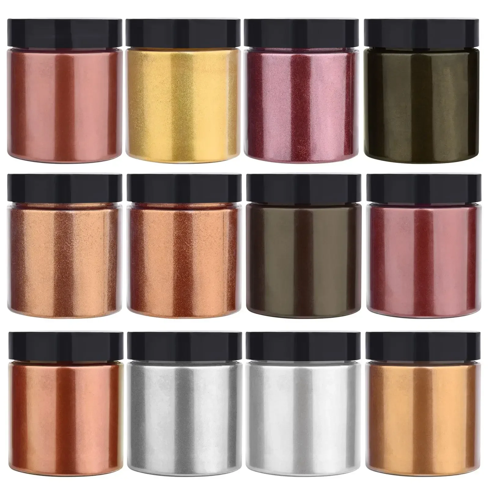 50g/Bottle Metallic Glitter Po - Resin Pigment Set 评论和价格