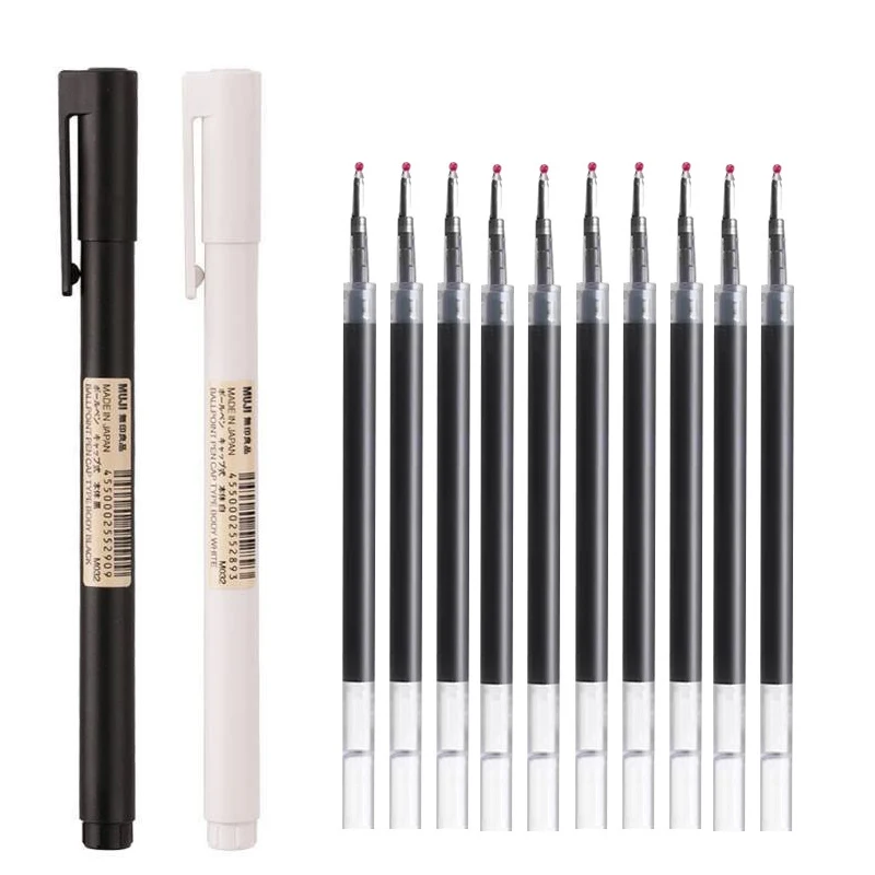 0.5mm Black/White Gel Pen Blac - Muji Stationery Gel Pen 评论和价格