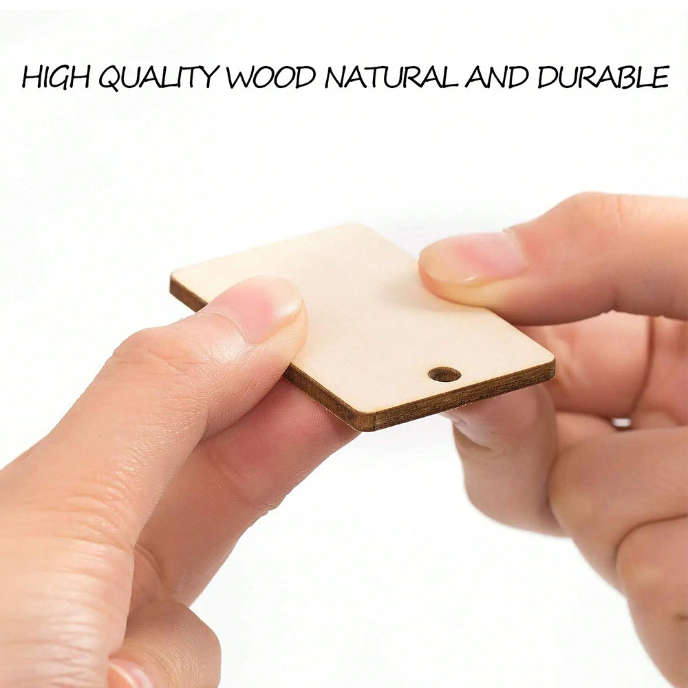 60pcs Blank Wooden Key Chains  - Wood Ring Blank 评论和价格