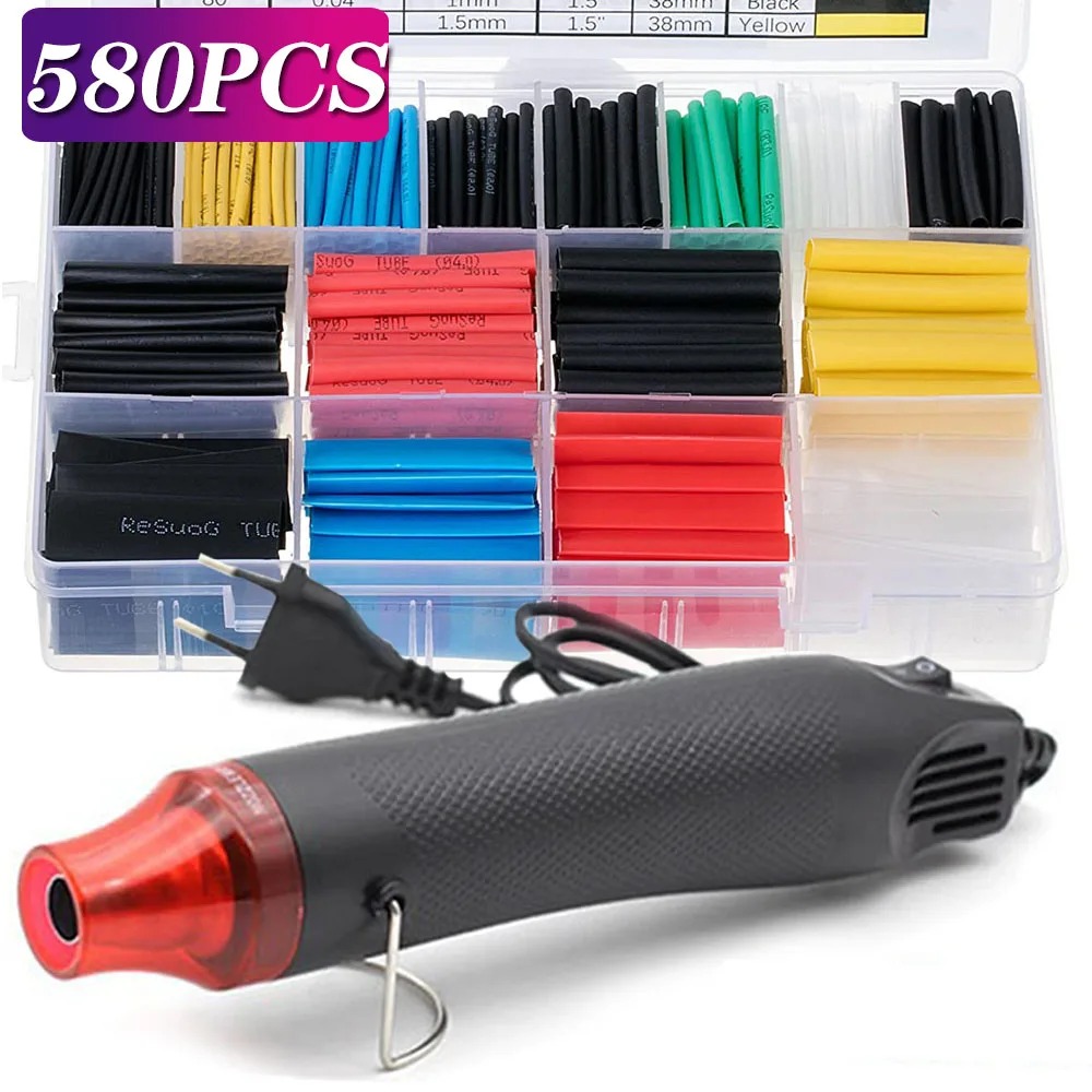 580/530/127PCS Heat Shrink Tub - Heat Gun Small 评论和价格