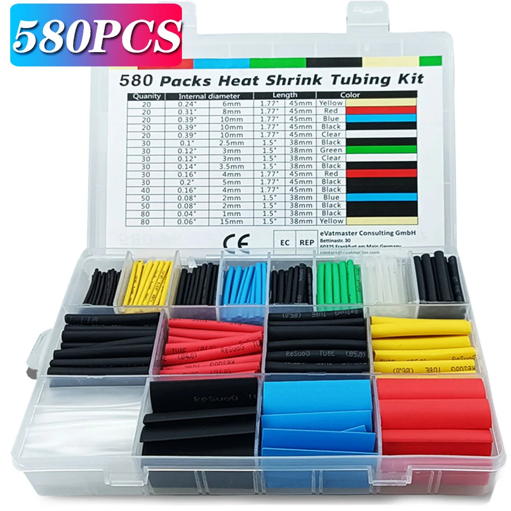 580/530/127PCS Heat Shrink Tub - Heat Gun Small 评论和价格
