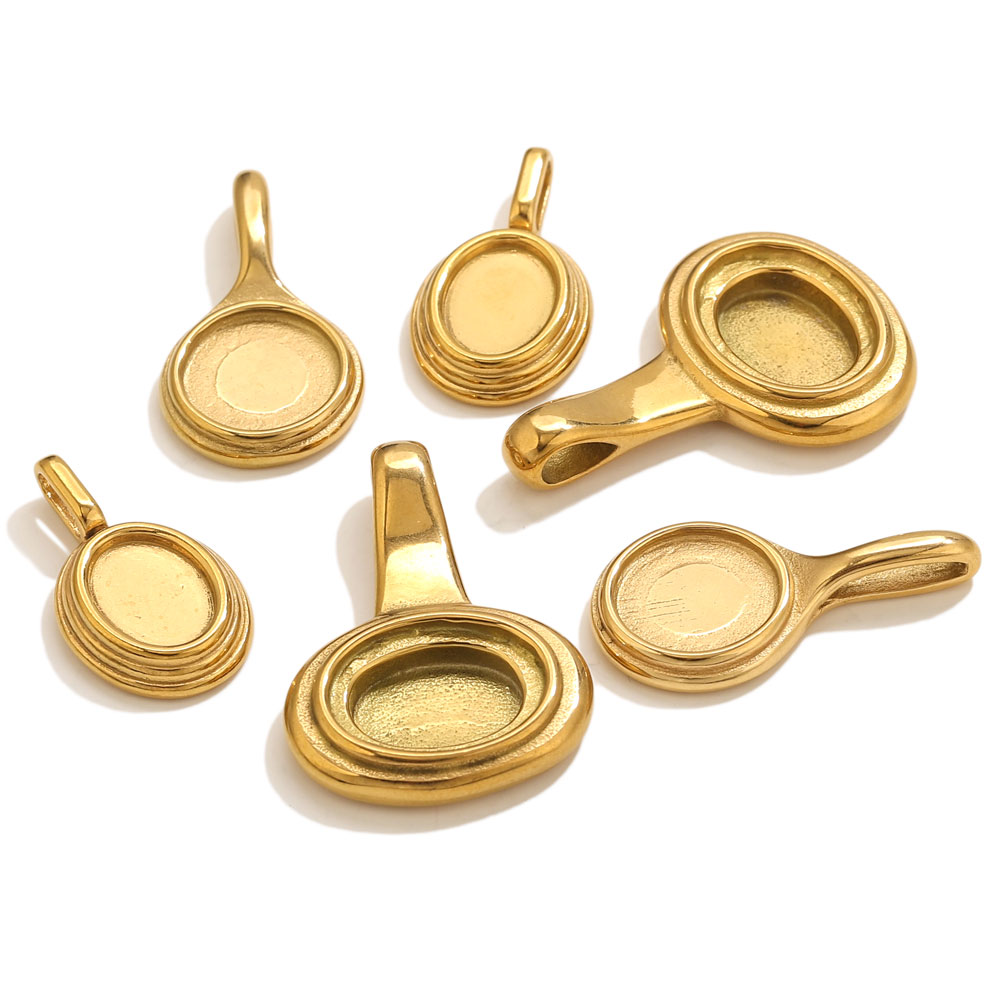 5pcs Stainless Steel Round Ova - Resin Crafts 评论和价格