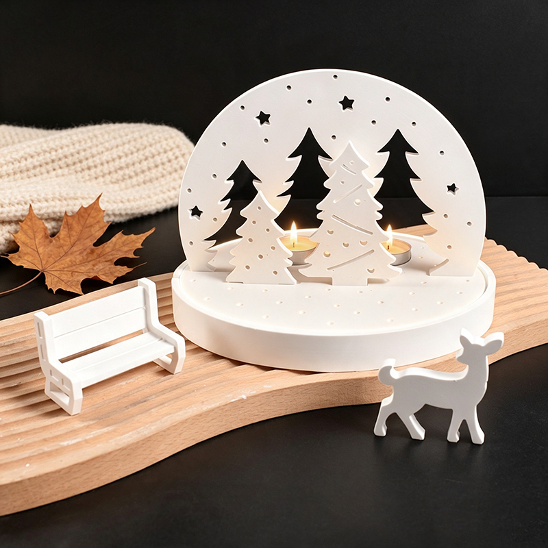 Christmas Elk Tealight Candle  - Silicone Mold Tray 评论和价格