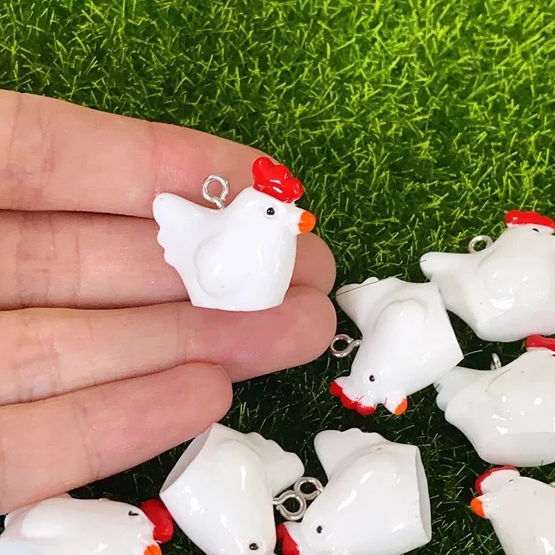 10Pcs Cute Mini 3D Chicken Res - Resin Crafts Diy 评论和价格