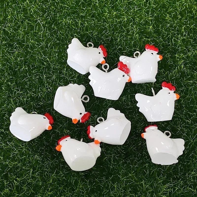 10Pcs Cute Mini 3D Chicken Res - Resin Crafts Diy 评论和价格