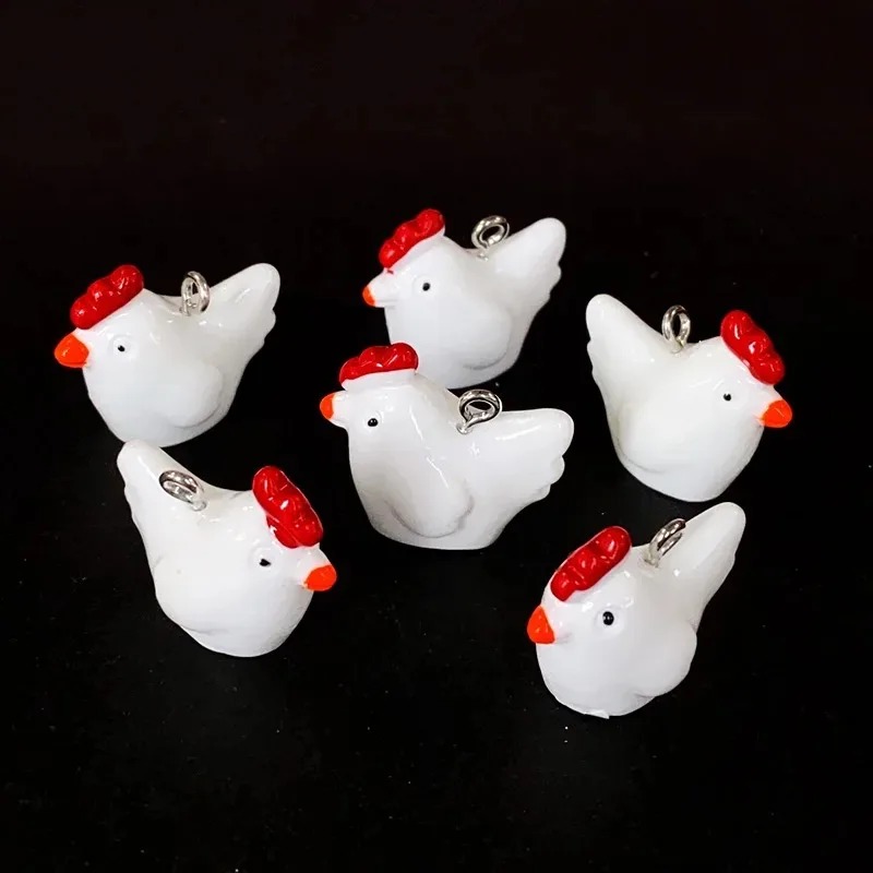 10Pcs Cute Mini 3D Chicken Res - Resin Crafts Diy 评论和价格