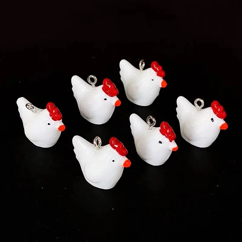 10Pcs Cute Mini 3D Chicken Res - Resin Crafts Diy 评论和价格