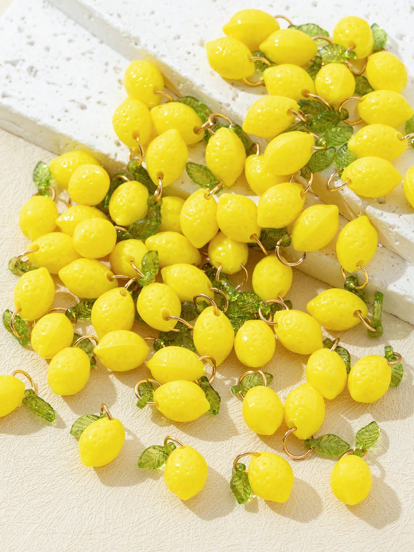 10Pcs 3D Lemon Resin Charms Pe - Resin Craft Material 评论和价格