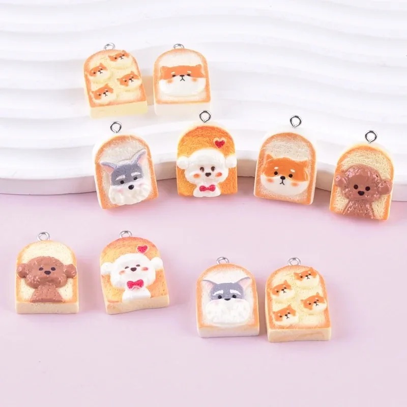 10Pcs Cute Toast Dog Resin Pen - Resin Crafts Diy 评论和价格