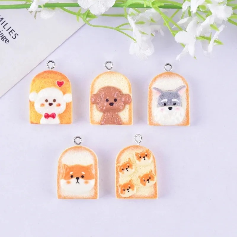 10Pcs Cute Toast Dog Resin Pen - Resin Crafts Diy 评论和价格