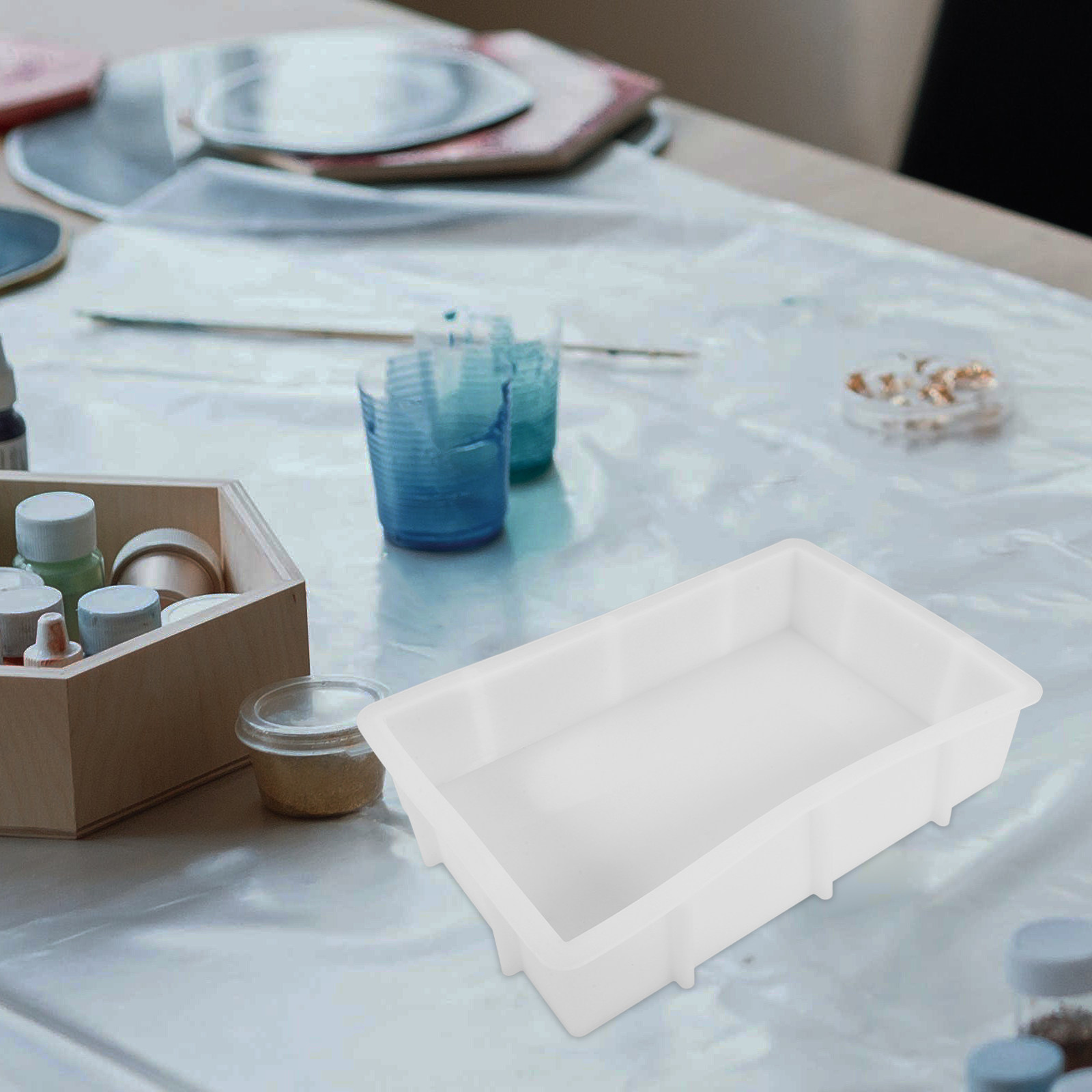 Large Rectangle Resin Silicone - Flower Preservation Resin 评论和价格