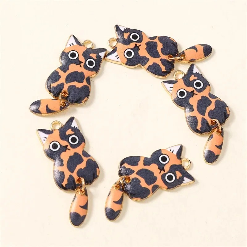 10Pcs 16×39mm Cute Cartoon Cat - Resin Crafts Diy 评论和价格