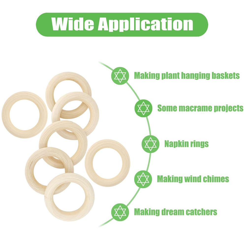 20PCS Wooden Rings for Craft 5 - Wood Ring Blank 评论和价格