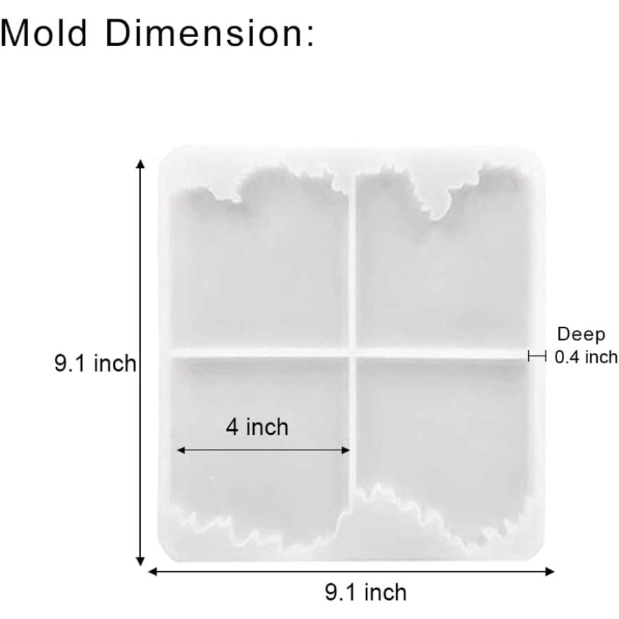 Ocean Wave Coaster Silicone Mo - Resin Ocean Wave Mold 评论和价格