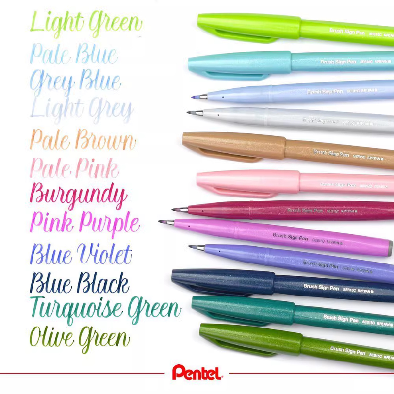 1PC Pentel Fude Brush Touch Si - Pentel Pen Sign Pen 评论和价格