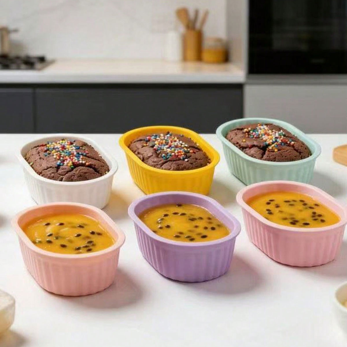 Silicone dessert cup cake mold - Mixing Cup Silicone 评论和价格