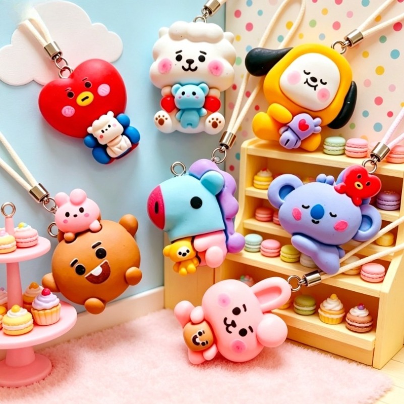 7pcs BT21 Resin Cartoon Charm  - Resin Crafts 评论和价格