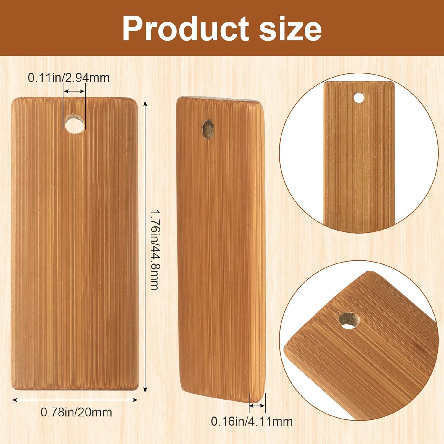 50Pcs Natural Wood Blanks 45x2 - Wood Ring Blank 评论和价格
