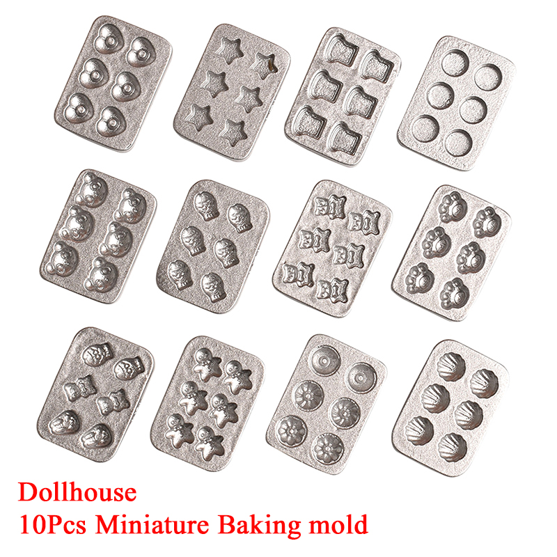 10pcs Doll House Miniature Min - Silicone Mold Tray 评论和价格
