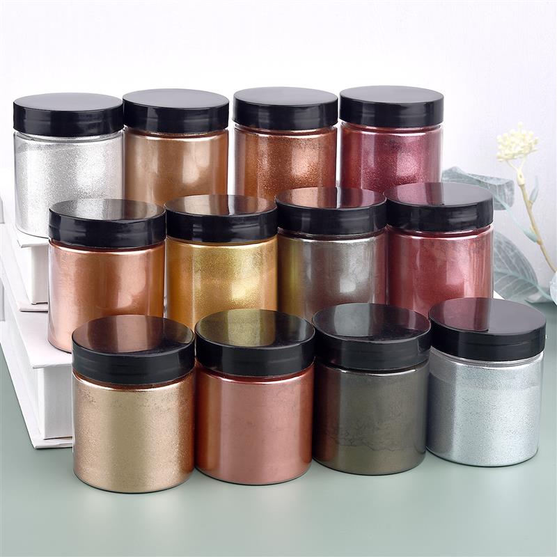 50g Shimmer Metallic Gold Silv - Resin Pigment Set 评论和价格