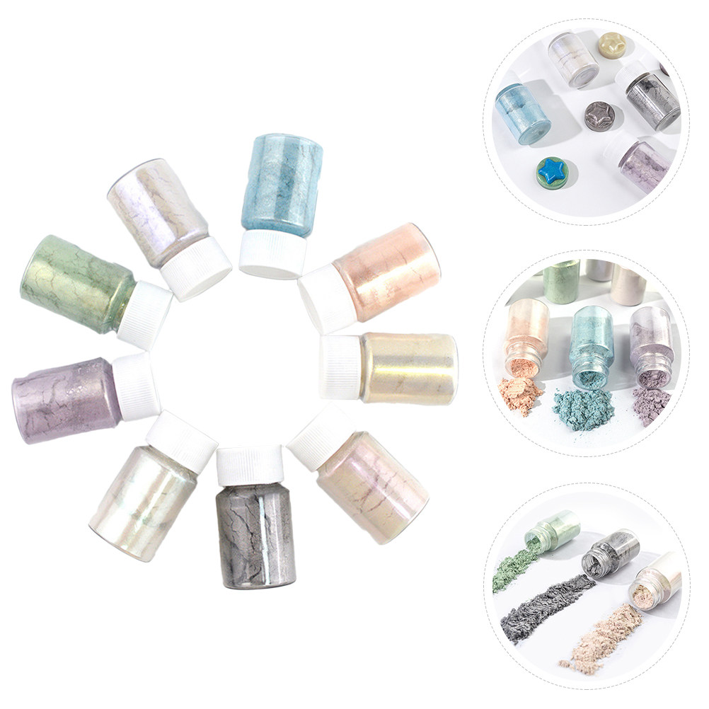 9Pcs Exquisite Mica Pigment Po - Resin Pigment Set 评论和价格