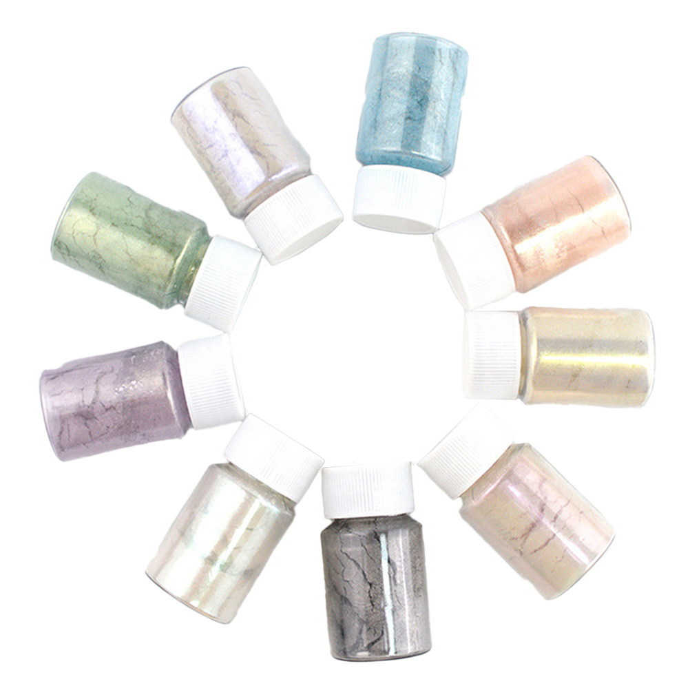 9Pcs Exquisite Mica Pigment Po - Resin Pigment Set 评论和价格