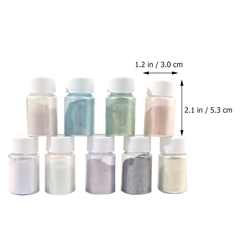 9Pcs Exquisite Mica Pigment Po - Resin Pigment Set 评论和价格