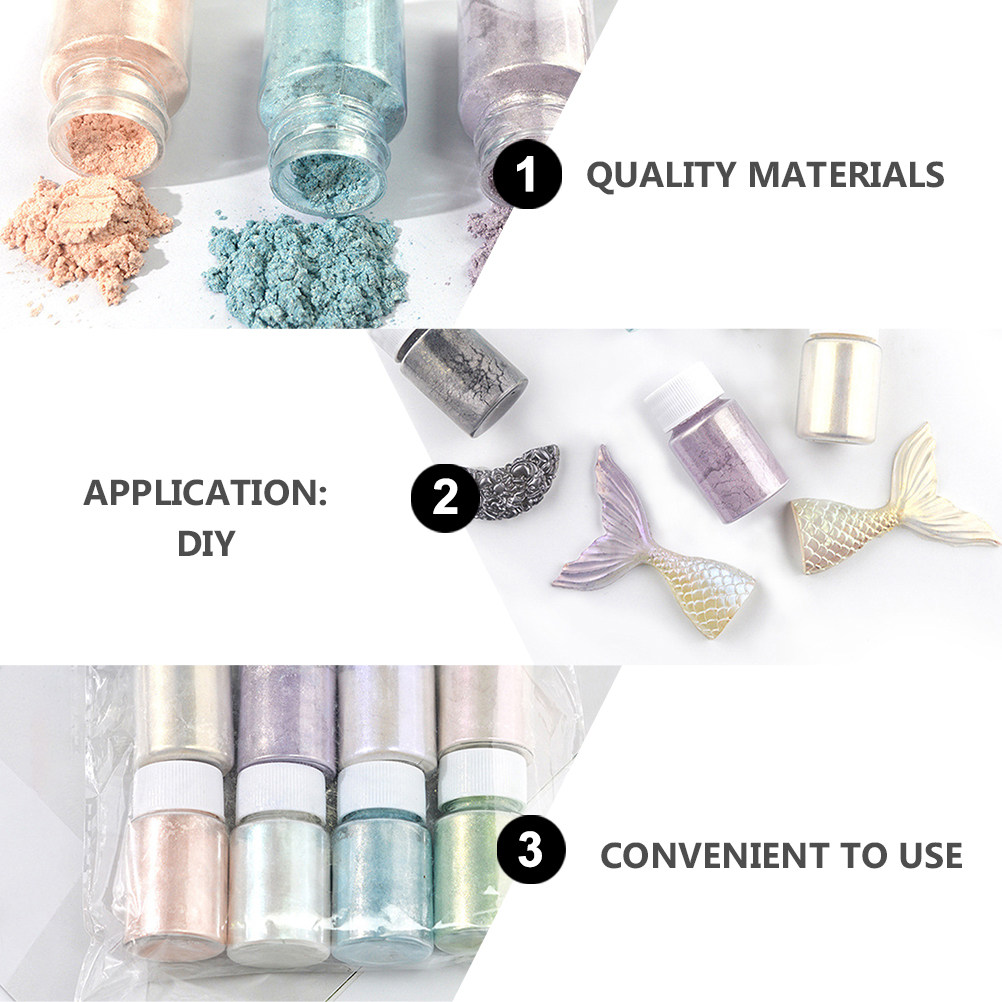 9Pcs Exquisite Mica Pigment Po - Resin Pigment Set 评论和价格