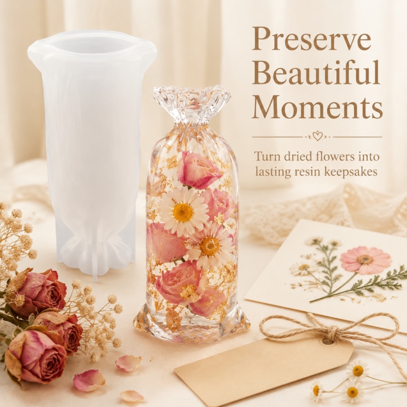 Lucky Bag Resin Silicone Mould - Flower Preservation Resin 评论和价格